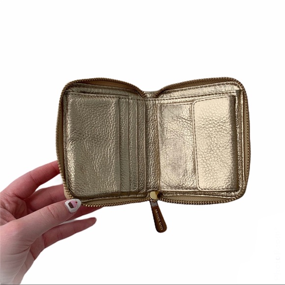 Michael Kors • Gold and Tan MK Wallet - Picture 12 of 16